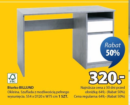 Biurko billund 54 x 120 x 75 cm picture