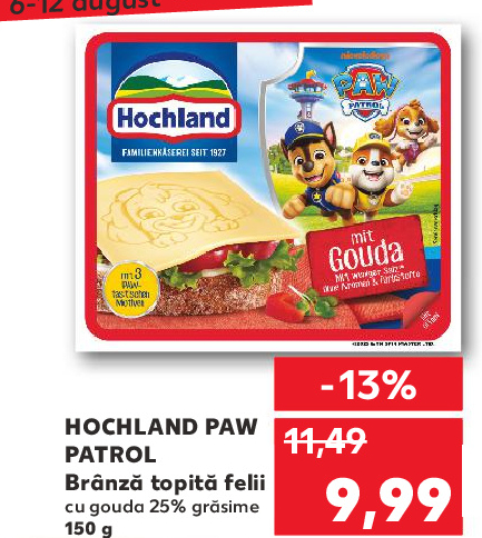 Branza topita felii gouda paw patrol picture