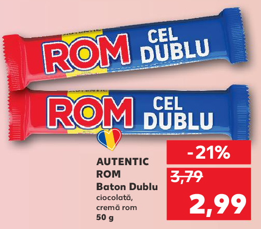 Baton ciocolata rom cel dublu picture
