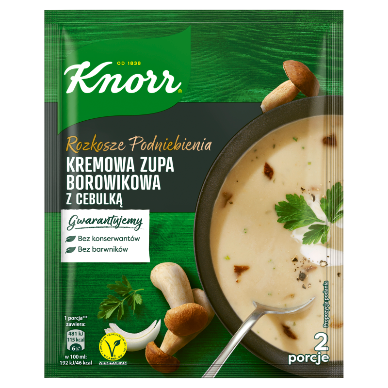 KREMOWA ZUPA BOROWIKOWA Z CEBULKĄ