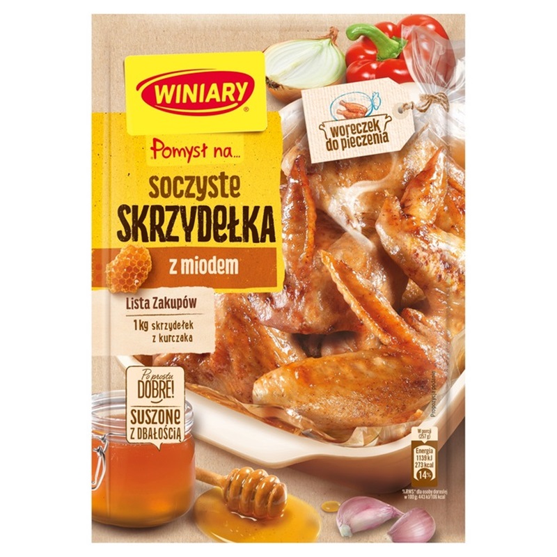 Soczyste skrzydełka z miodem