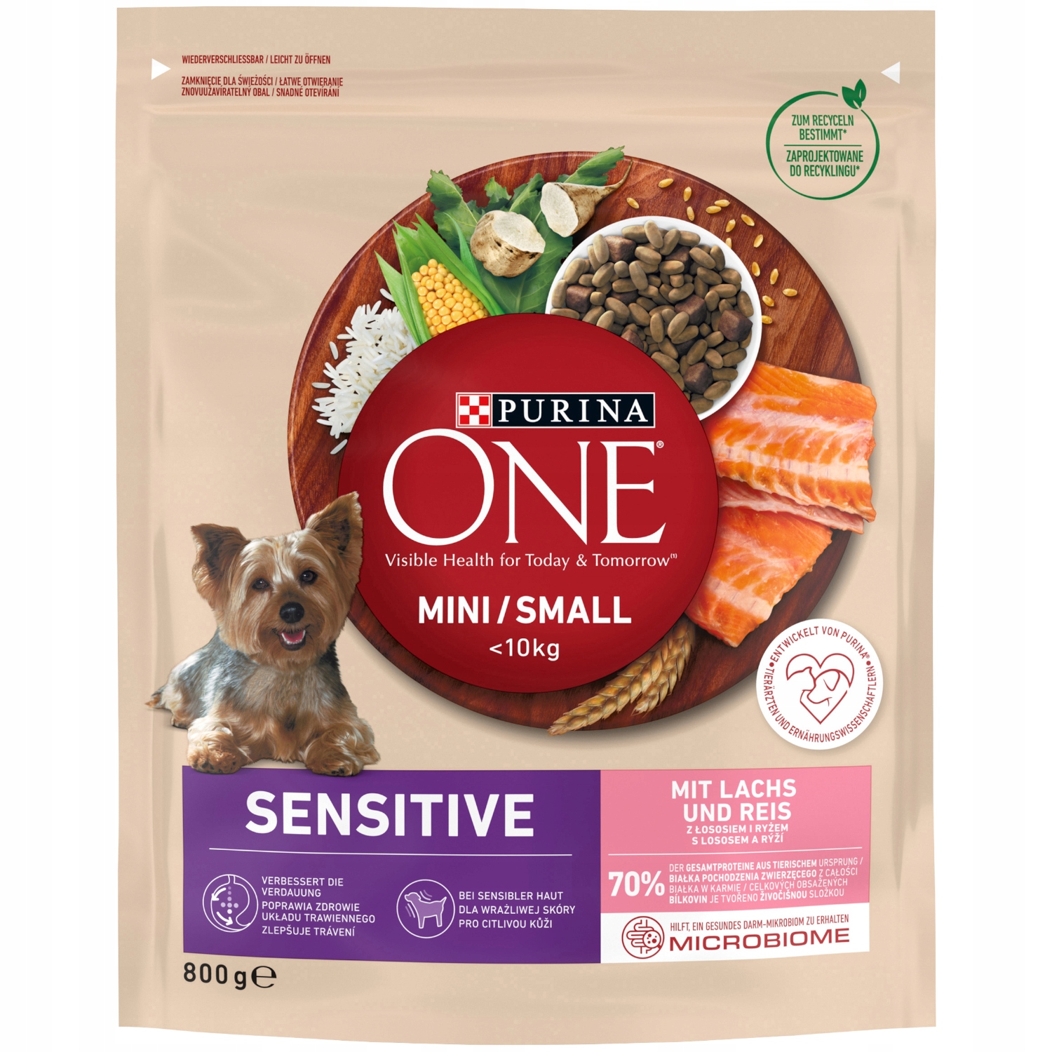 KARMA DLA PSA MINI/SMALL <10 KG SENSITIVE ŁOSOŚ Z RYŻEM (DELICATE)