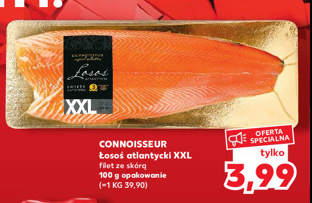 ŁOSOŚ ATLANTYCKI XXL FILET ZE SKÓRĄ