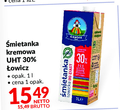 ŚMIETANKA UHT 30%