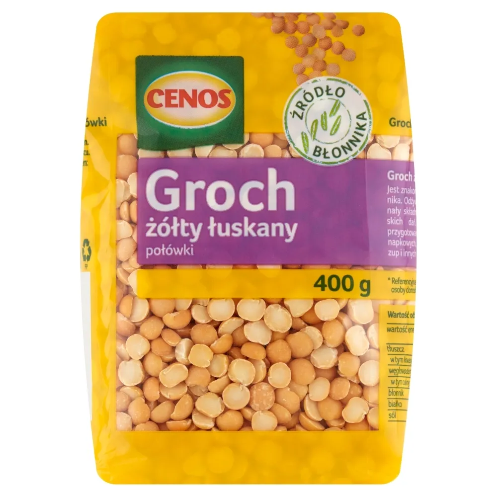 Groch żółty łuskany połówki