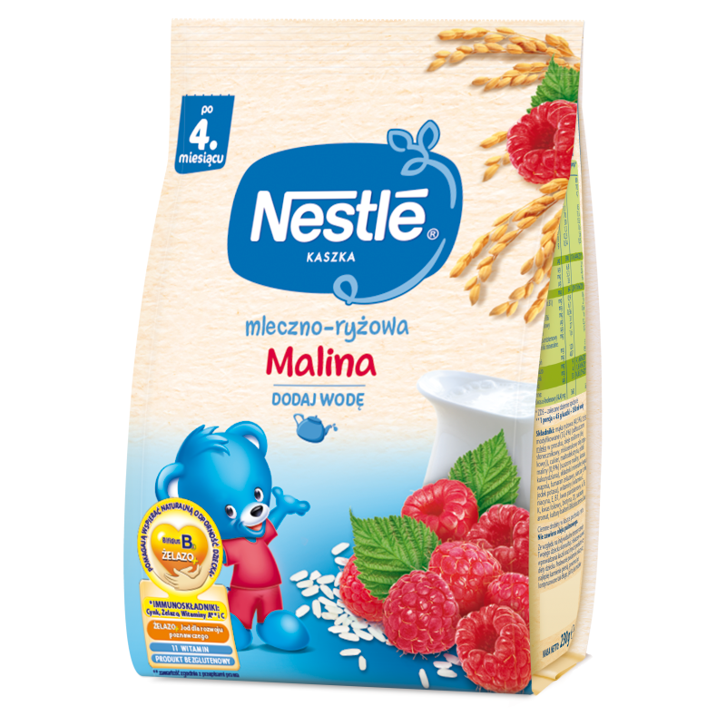 Kaszka mleczno-ryżowa malina
