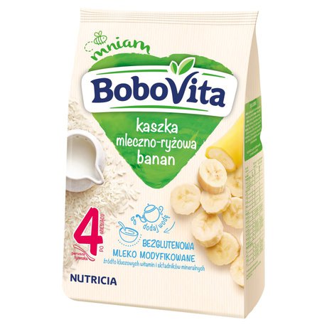 KASZKA MLECZNO-RYŻOWA Z BANANAMI