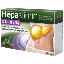 TABLETKI WSPOMAGAJĄCE WĄTROBĘ Z BIOTYNĄ